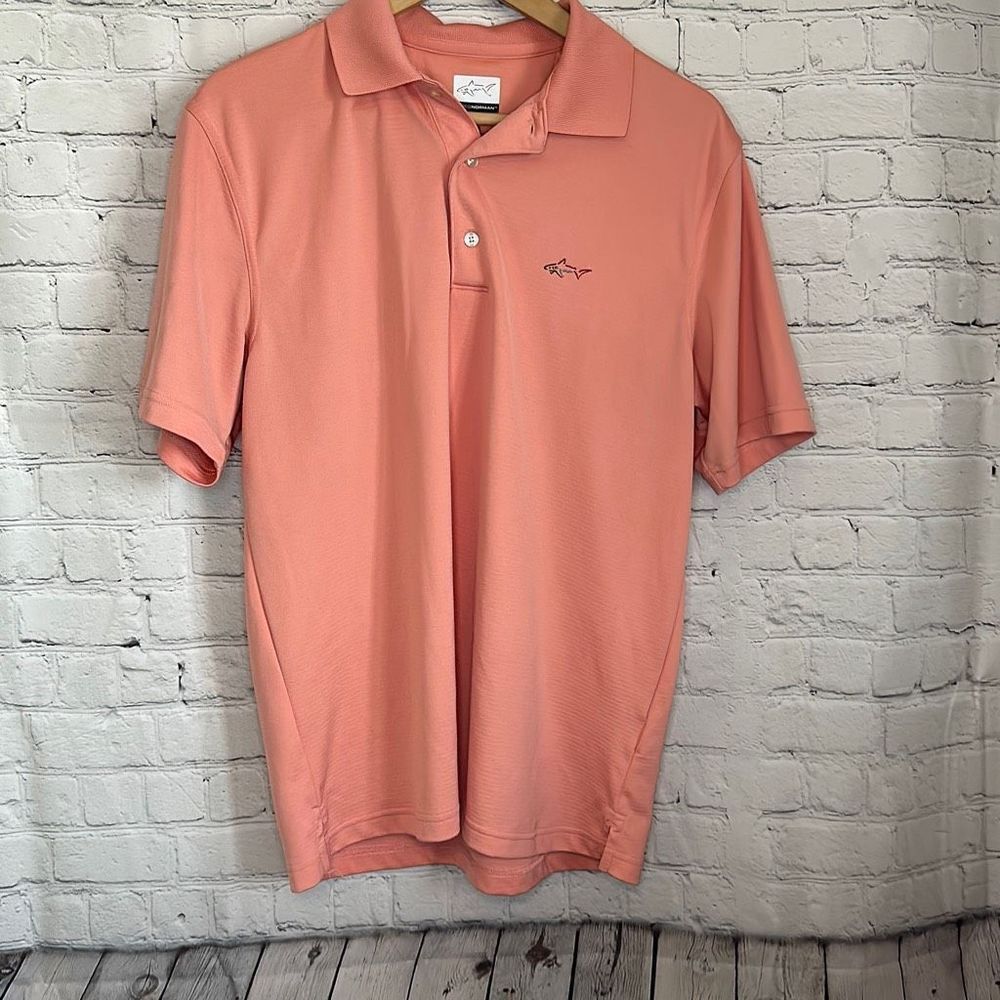 Greg‎ Norman Men’s Coral short sleeve Polo shirt size Medium